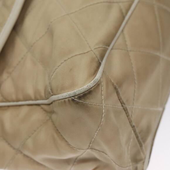 PRADA Shoulder Bag Nylon Beige Silver - Picture 16 of 16